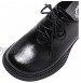 FaLasoso Women's Oxfords Dress Shoes Lace-Up Oxford Black Round Toe Chunky Heels Comfortable Uniform Shoes Black,8