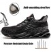 MandyQ Steel Toe Shoes Men,Lightweight Work Safety Shoes Indestructible Sneakers Breathable Industrial Construction Shoes Comfortable Slip Resistant Sneakers