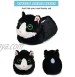 Indoor Fuzzy Winter Animal Cat Plush Soft Kitty Slippers for Men Women and Kid Lovely Cat with Big Eyes