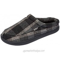 Men's Cozy Memory Foam House Slippers Slip on Indoor or Outdoor Clog Shoes with Anti-Skid Rubber Sole