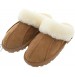 Millffy Unisex Comfy Sheepskin Leather Slippers Women's Handmade Wool Cuff Slippers Shoes for Men Indoor Outdoor