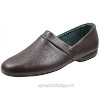 Pamir Men's Genuine Leather Opera Slippers with Memory Foam Insole and Leather Outsole