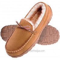 shoeslocker  Essentials Mens Warm Comfortable Slippers Light Brown Size 9