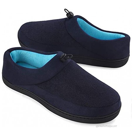 VONMAY Men's Slippers Memory Foam House Shoes Indoor Outdoor Adjustable Breathable
