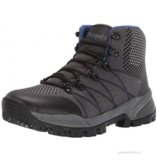 Propet Men's Traverse Hiking Boot Grey Black 08 3E US