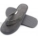 Harssidanzar flip Flops for Men,Leather flip Flops Men,Wide Suede Strap Mens Leather Slippers for Indoor and Outdoor GM212