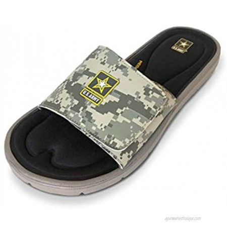 U.S. Army Men's Memory Foam Slide Sandals Camo