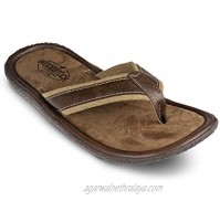 Woodstock Bobby Engineered Leather Flip Flops for Men Flat Comfort Suede Sandals
