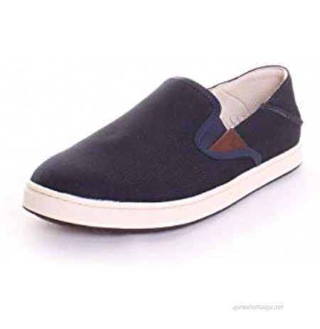 OluKai Kahu Men's Slip-on Comfort Shoe Trench Blue Off White 12