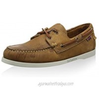 Sebago Men's Dockside Casual Slip On Leather Boat Shoes Brown 8.5 W