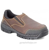 Skechers Men's Relaxed Fit: Hartan ST Work Shoe Wide Width Dark Brown 14 W