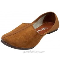 Stop n Style Tan Mens Punjabi Jutti Sherwani Jutti Traditional Shoes Indian Shoes Khussa Shoes