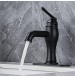 Black Bathroom Faucet Single Hole Sink Basin Faucet Pop-Up with Overflow Component Single Handle Brass Vintage Lead-Free Hybrid NICTIE