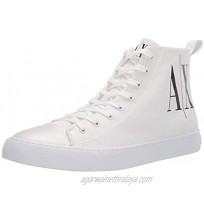 A|X Armani Exchange Men's Icon Project Logo High Top Lace Up Sneaker