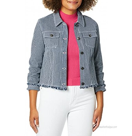 cupcakes and cashmere Women's Montreal Railroad Stripe Denim Jacket