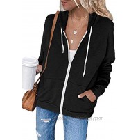 Veegaaxi Women's Casual Zip Up Hoodie Long Sleeve Hooded Sweatshirts Pockets Jacket Coat for Women