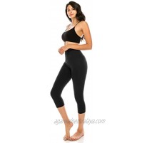 ALWAYS Women Yoga Capri Leggings Super High Waisted Premium Soft Stretch Solid Workout Fitness Yoga Pants
