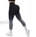 OMKAGI Women Ribbed Butt Lifting Leggings Seamless High Waisted Workout Yoga Pants