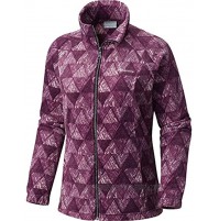 Columbia Women’s Benton Springs Print Full Zip Jacket Soft Fleece Classic Fit