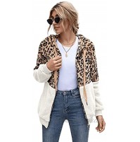 SweatyRocks Women's Long Sleeve Fuzzy Fleece Jacket Full Zip Hooded Cardigan Coat