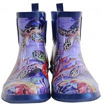 Anuschka Women's Ankle Rain Boot | Handmade Waterproof Natural Rubber | Memory Foam Insole