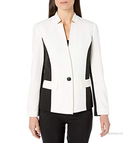 Kasper Women's 1 Button Notch Collar Jacket