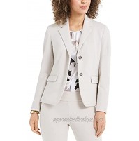 NINE WEST Women's 2 Button Notch Collar Crepe Jacket