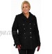 Excelled Leather Women's Wool Blend Fashion Pea Coat
