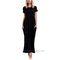 Boho Vib Women's Casual Pocket Design Short Sleeve Long Maxi Dress S M L XL XXL