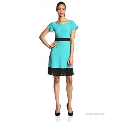 Star Vixen Women's Color-Block Short-Sleeve Dress
