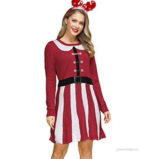 For G and PL Women's Christmas Sweater Dress