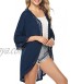 iClosam Women's Cardigan Cover Up 3 4 Bell Sleeve Lace Kimono Cardigan Blouse Top