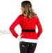 Women's Gaudy Garland Cardigan Tacky Christmas Sweater with Ornaments