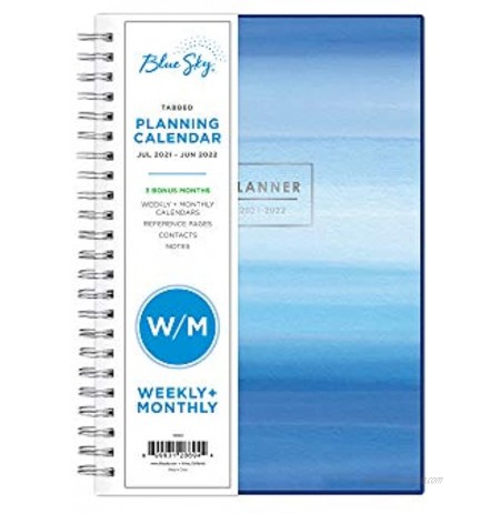 Blue Sky 2021-2022 Academic Year Weekly & Monthly Planner 5" x 8" Frosted Flexible Cover Wirebound Chanson 128694