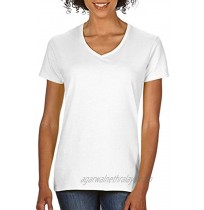 Gildan Women's Softstyle V-Neck T-Shirt Small White