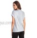 SheIn Women's Casual Short Sleeve T Shirts Metallic Top Crewneck Shiny Tees