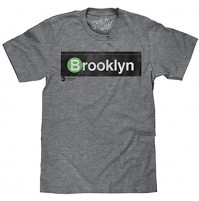 Tee Luv Brooklyn Subway Sign Graphic T-Shirt Distressed Novelty Brooklyn Shirt