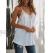 Happy Sailed Womens Lace V Neck Strappy Cami Tank Tops Summer Sleeveless Printed Shirts Blouses