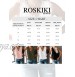 ROSKIKI Womens Summer Cami Shirts Sleeveless Eyelash Lace V Neck Tank Top Blouse Vest
