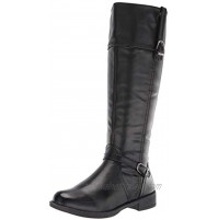 Propet Women's Tasha Equestrian Boot Black 7.5 X-Wide