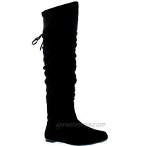 Viva Womens Flat Thigh Winter Biker Shoes Casual Over The Knee Riding Boots