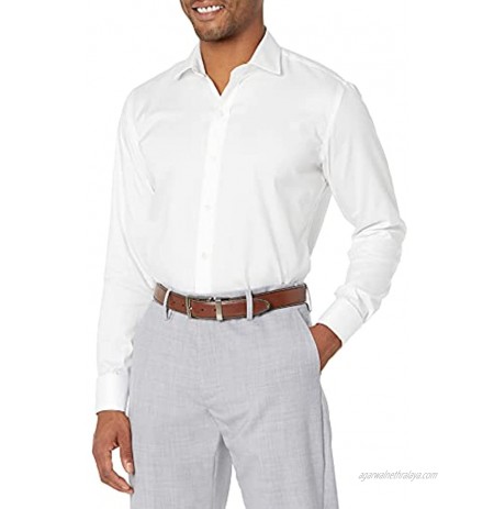 Buttoned Down Men's Slim Fit French Cuff Dress Shirt Supima Cotton Non-Iron Spread-Collar