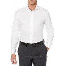 Buttoned Down Men's Slim Fit Stretch Twill Dress Shirt Supima Cotton Non-Iron Spread-Collar