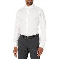 Buttoned Down Men's Tailored Fit French Cuff Dress Shirt Supima Cotton Non-Iron Spread-Collar