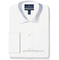 Buttoned Down Men's Xtra-Slim Fit French Cuff Dress Shirt Supima Cotton Non-Iron Spread-Collar