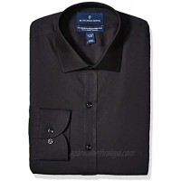 Buttoned Down Men's Xtra-Slim Fit Stretch Poplin Dress Shirt Supima Cotton Non-Iron Spread-Collar