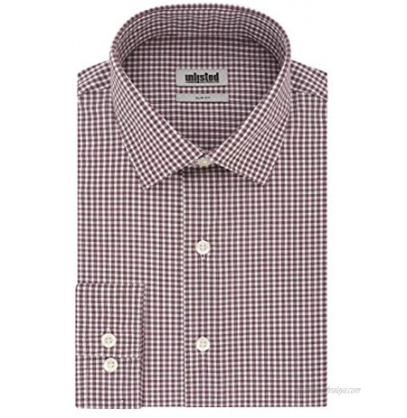 Unlisted by Kenneth Cole Men's Dress Shirt Slim Fit Checks and Stripes Patterned