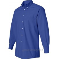 Van Heusen Men's Dress Shirts Regular Fit Silky Poplin Solid
