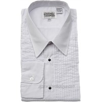 Broadway Tuxmakers Men's Lay Down Collar 1 4" Pleats Tuxedo Shirt