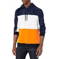 AX Armani Exchange Men's Tri Colorblock Pullover Hooded Sweatshirt